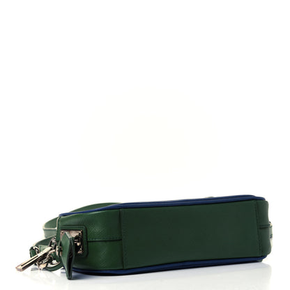Prada Saffiano Buckle Bi-Color Camera Bag Bluette Lari 3 of 4