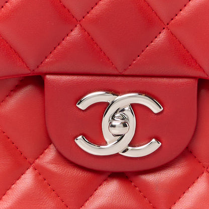 Chanel Lambskin Quilted Maxi Double Flap Red 9 of 13