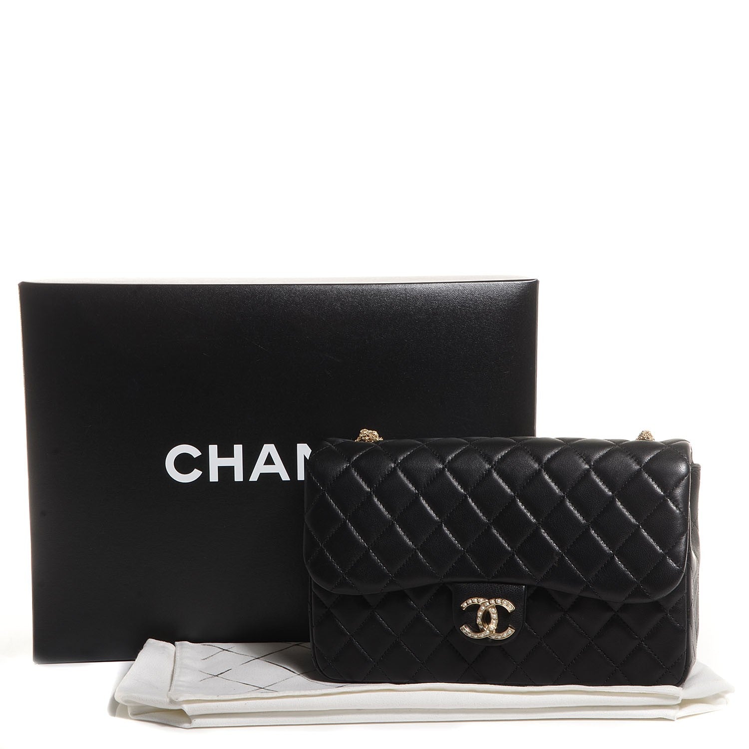 Chanel Lambskin Medium Westminster Pearl Flap Black 8 of 8