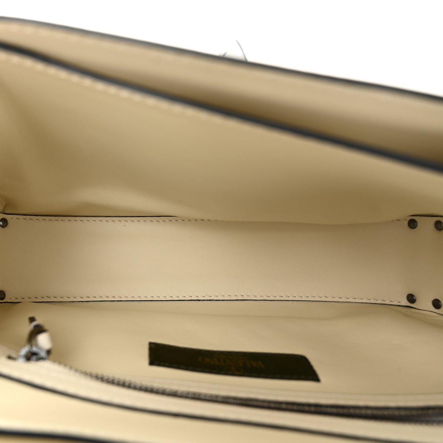 Calfskin Panther Medium Guitar Strap Rockstud Rolling Flap Saddle Bag Light Ivory Black