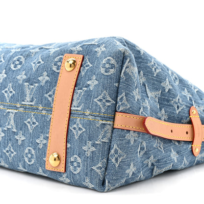 Louis Vuitton Monogram Denim CarryAll MM Blue 9 of 10