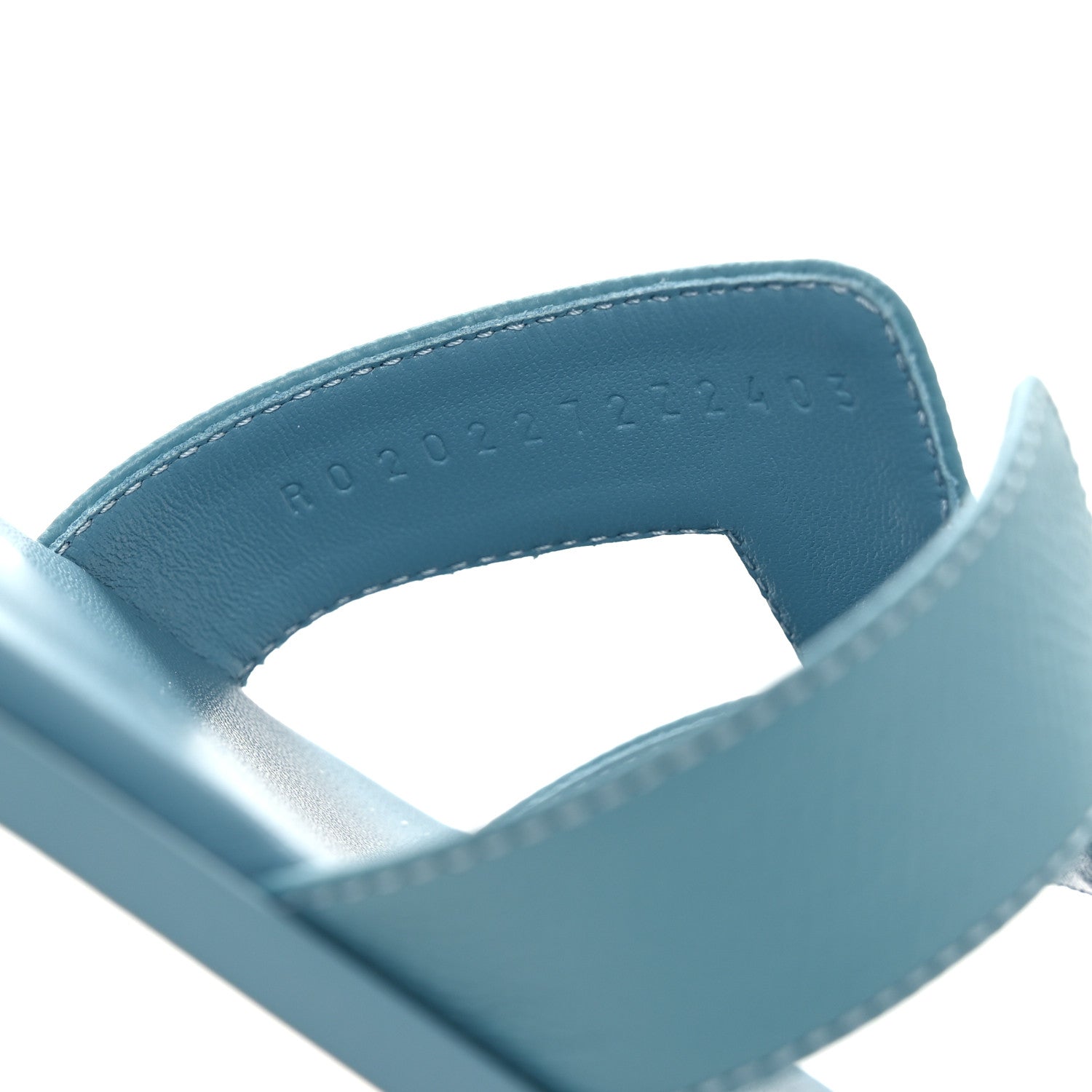 Hermes Epsom Oran Sandals 38 New Blue Jean 10 of 11