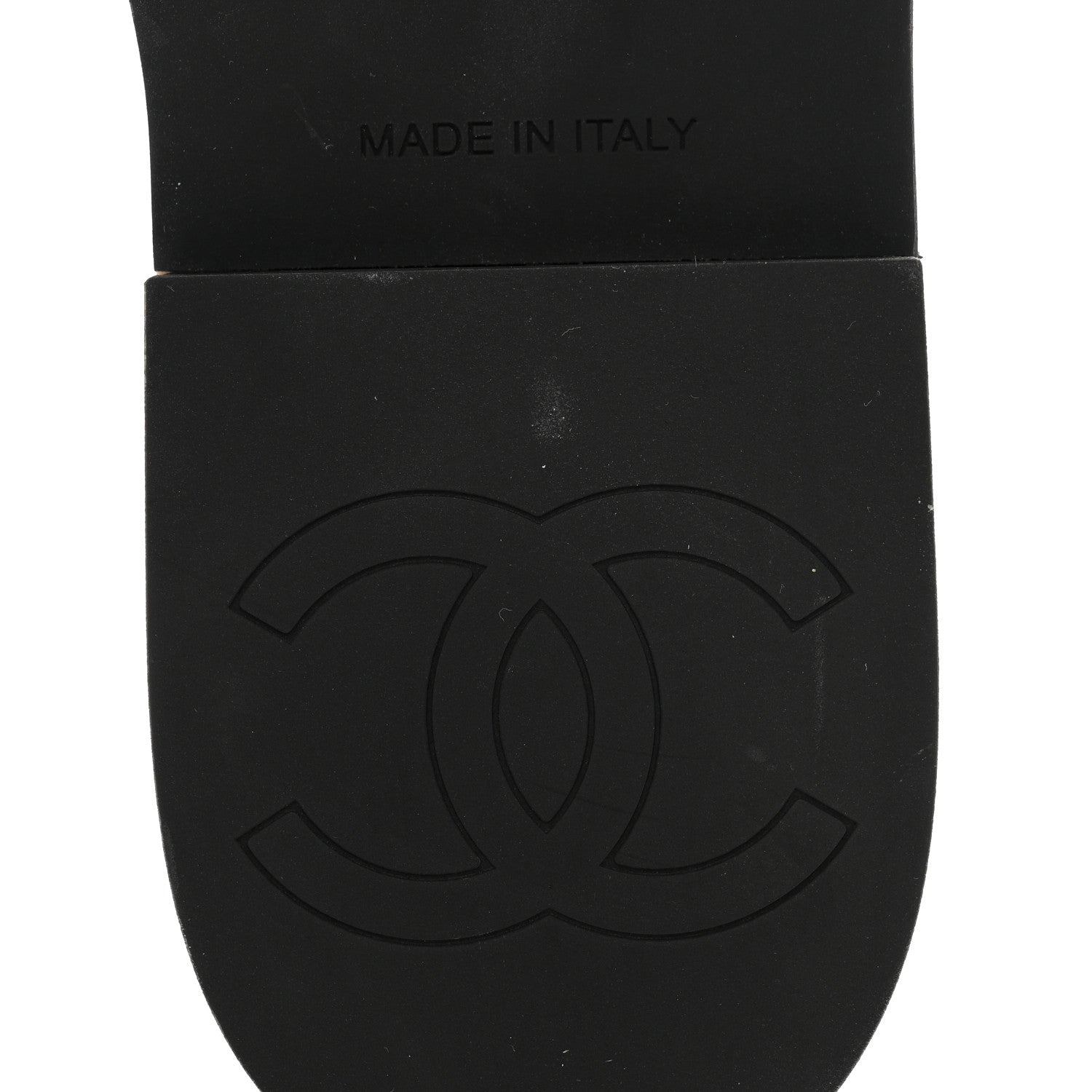 Chanel Lambskin Quilted CC Wedge Sandals 37 Black 7 of 7
