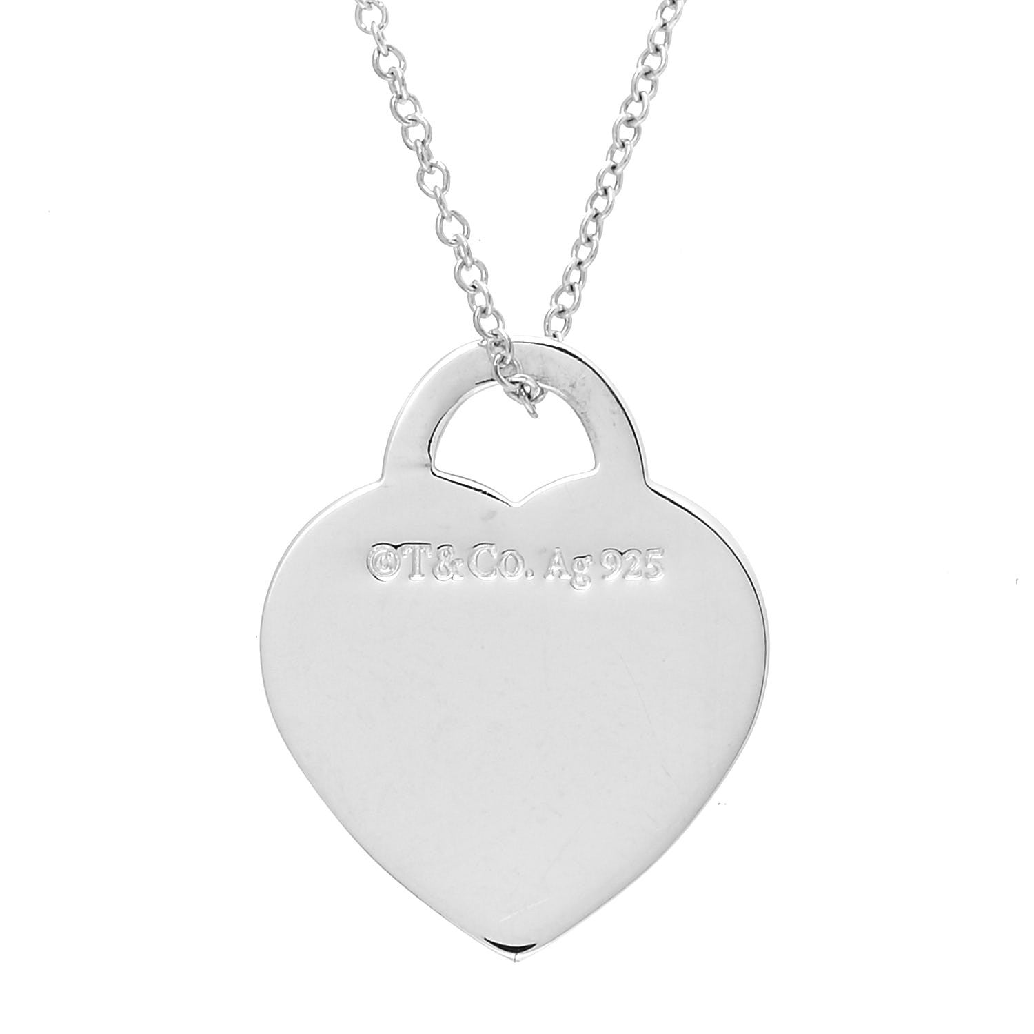 Tiffany Sterling Silver Small Return to Tiffany Heart Pendant Necklace 4 of 5