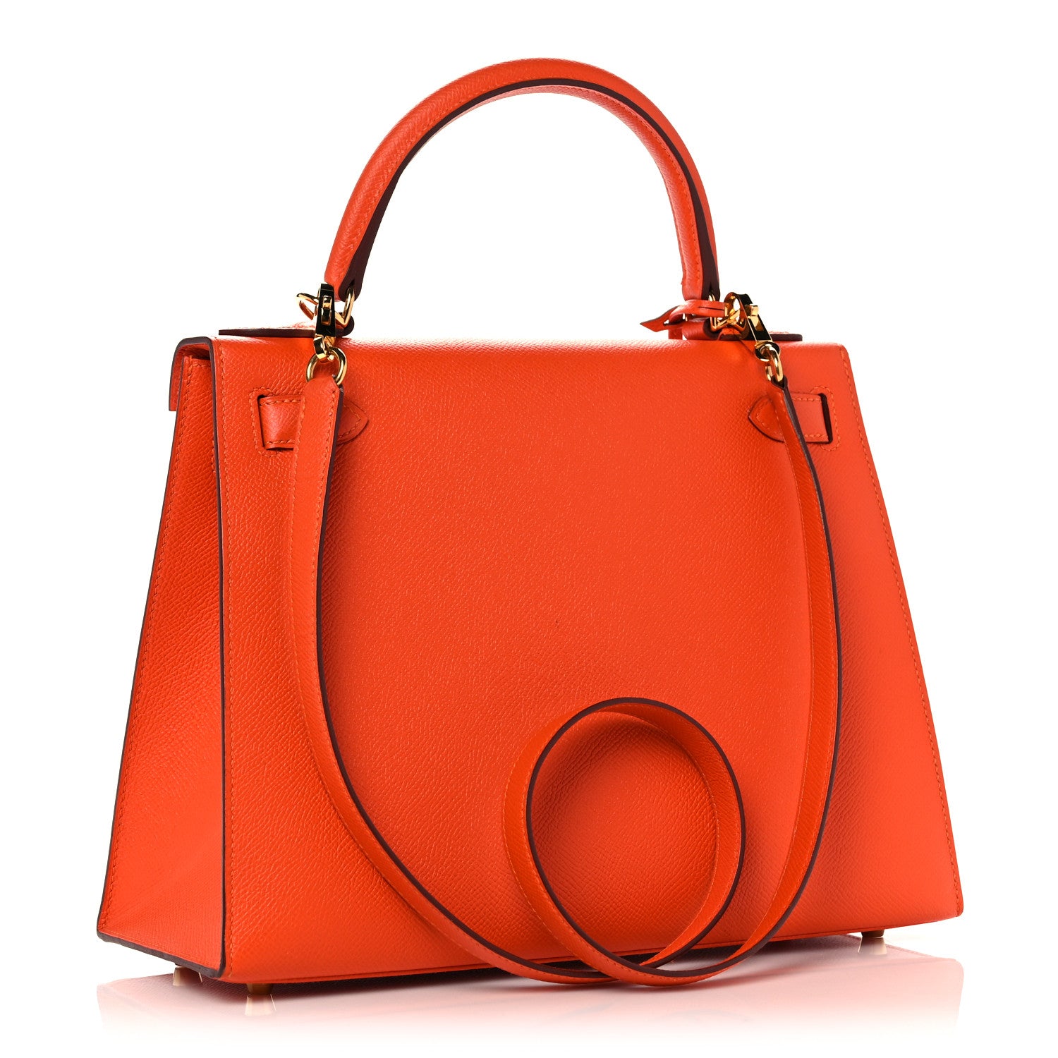 Hermes Epsom Kelly Sellier 28 Orange Poppy 2 of 42