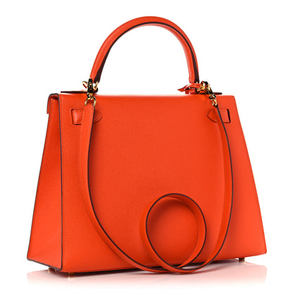 Hermes Epsom Kelly Sellier 28 Orange Poppy 2 of 42