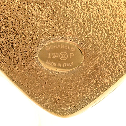 Chanel Metal Enamel CC Denim Heart Brooch Gold Blue 3 of 3