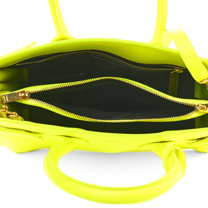 Saint Laurent Calfskin Small Sac De Jour Bag Neon Yellow 5 of 15