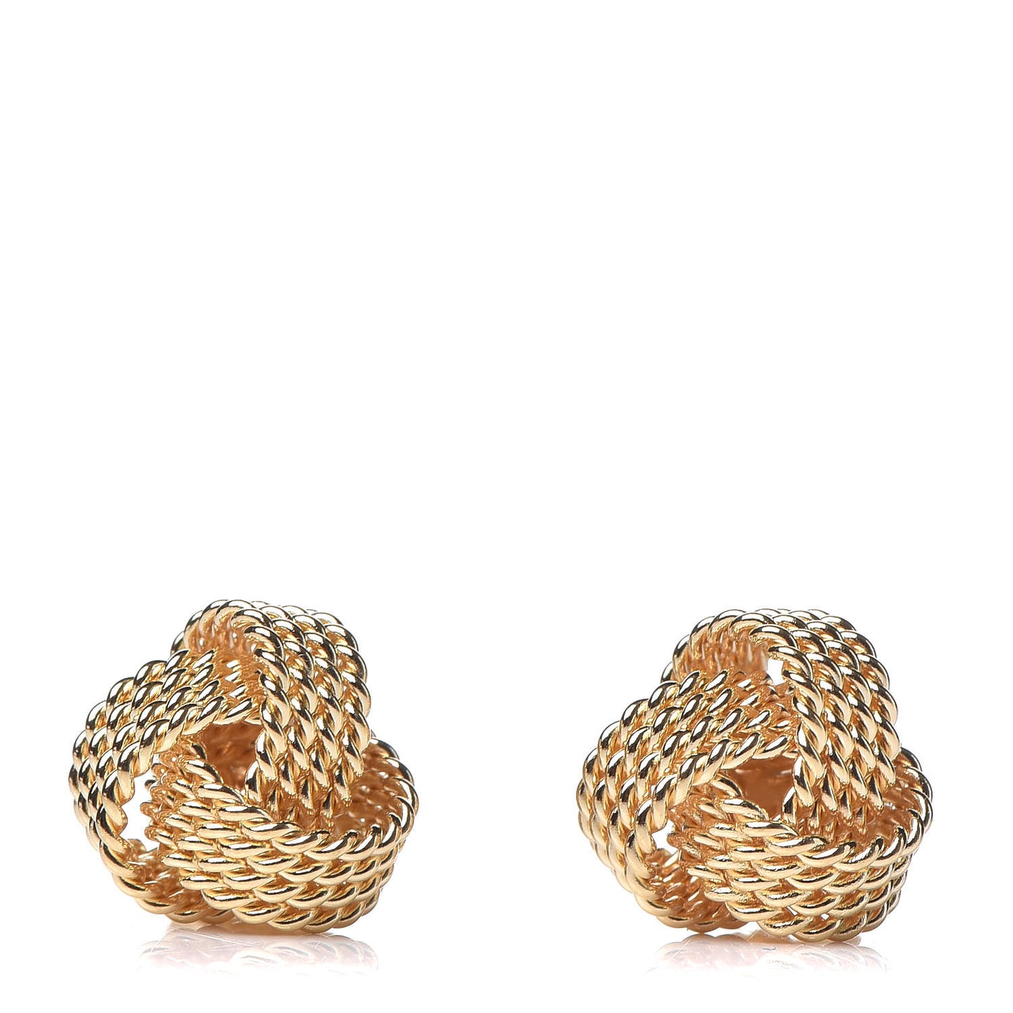 18K Yellow Gold Twist Knot Earrings