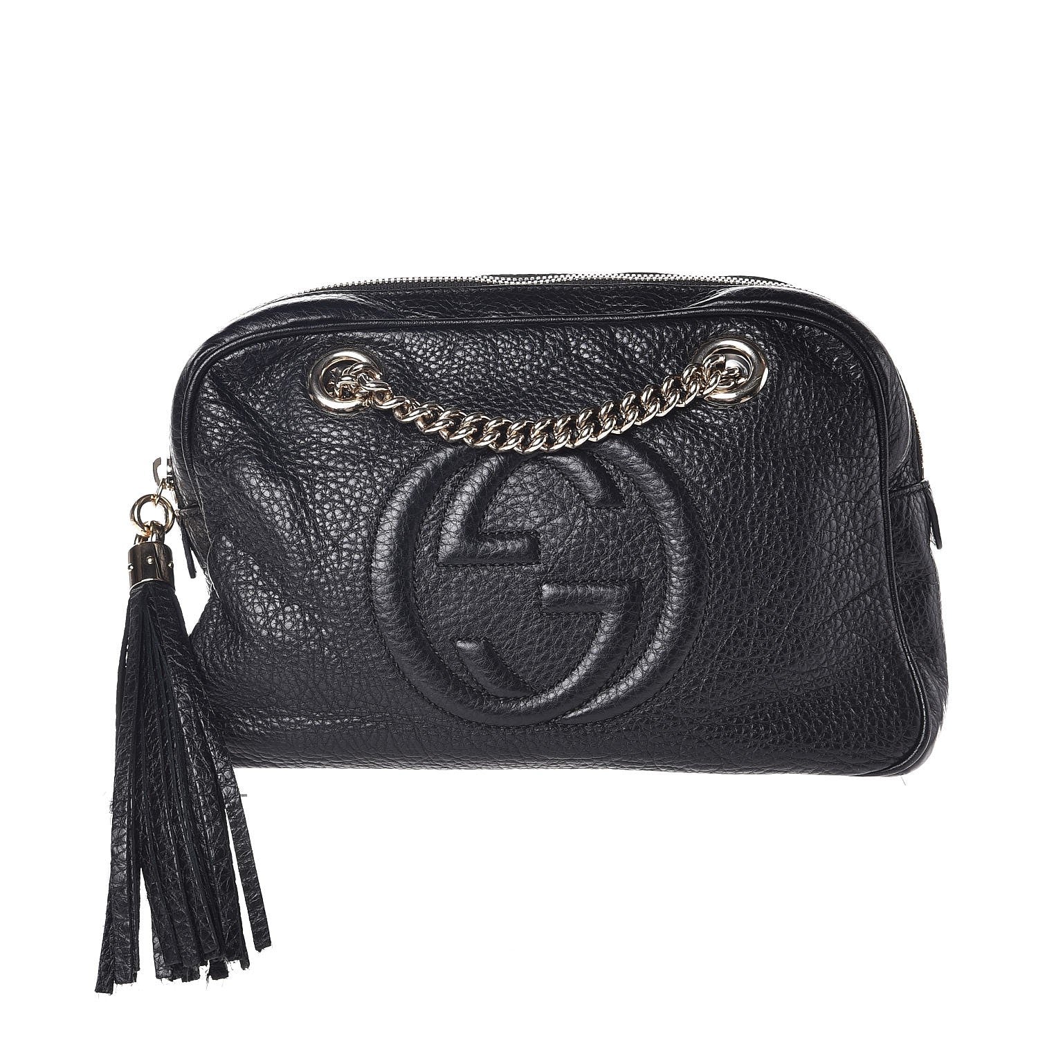 Gucci Pebbled Calfskin Small Soho Bowler Black 1 of 8