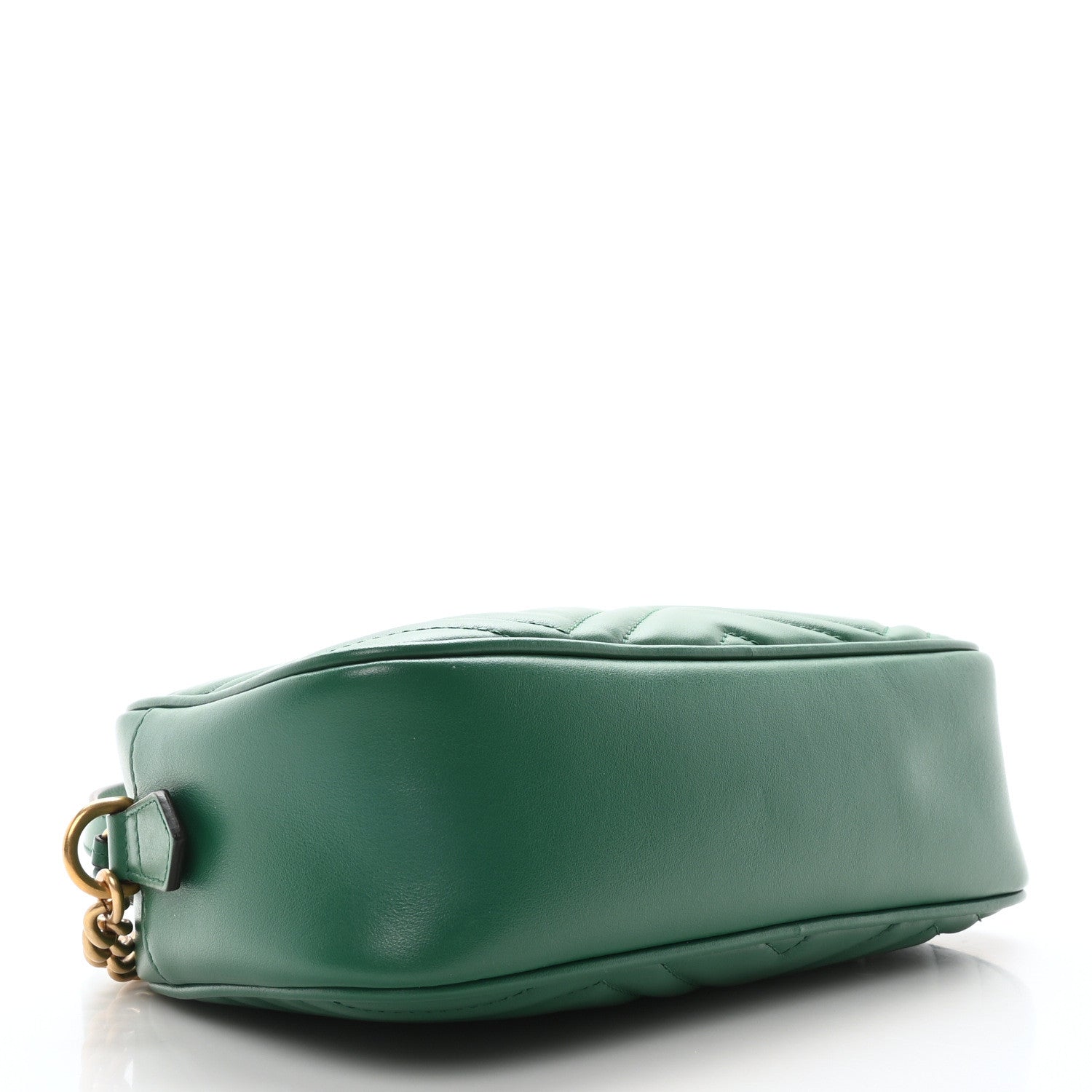 Gucci Calfskin Matelasse Small GG Marmont Chain Shoulder Bag Emerald Green 4 of 10