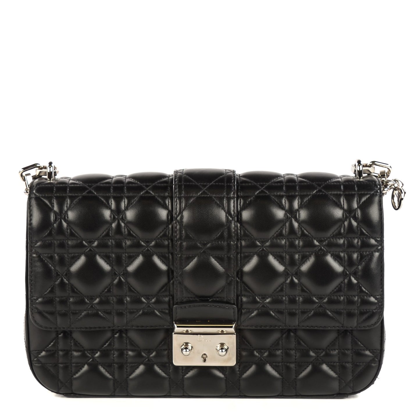 Lambskin Cannage Medium Miss Dior Flap Black