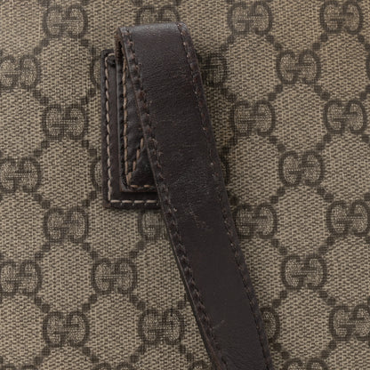 Gucci GG Supreme Monogram Medium Zippered Shopping Tote Dark Brown 15 of 18