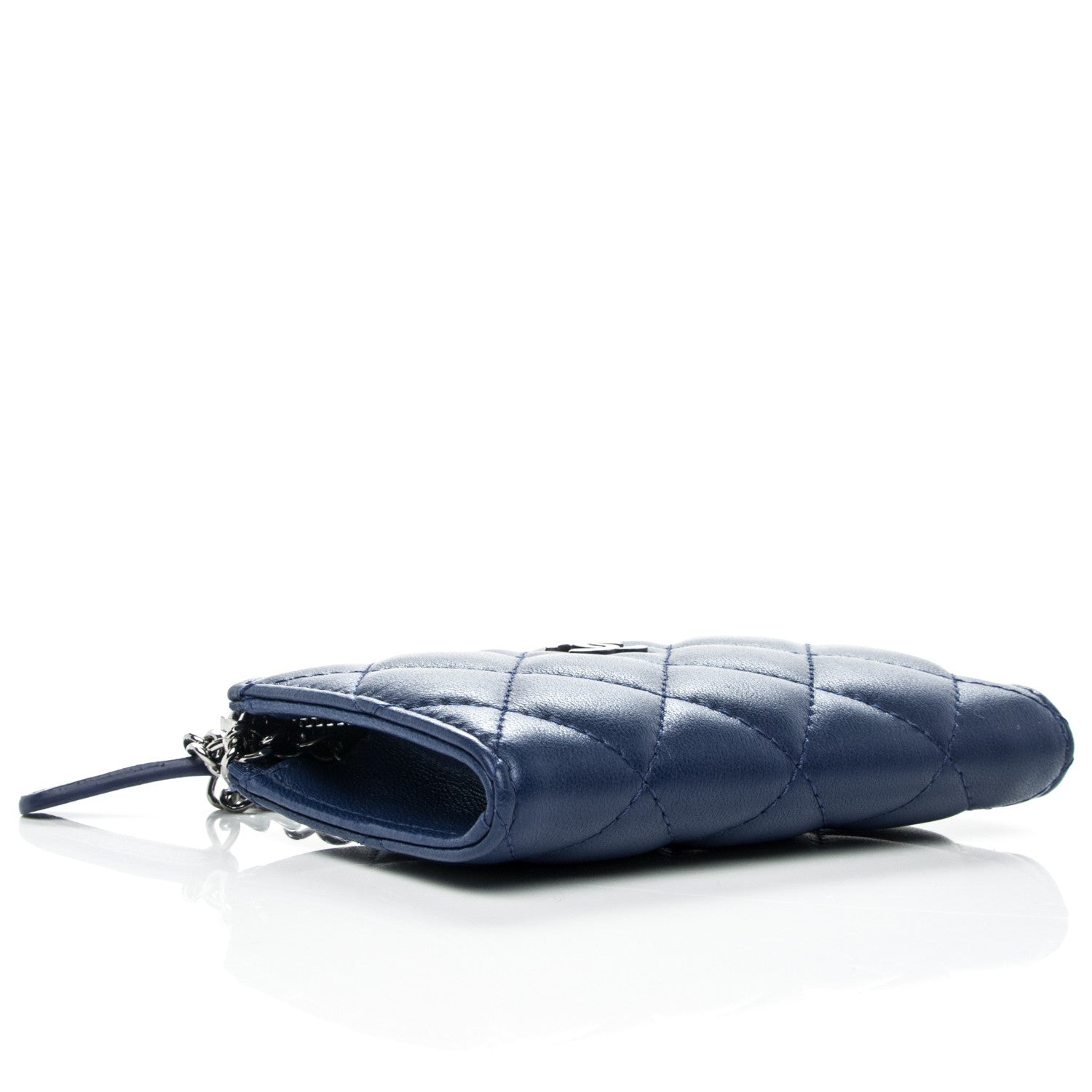 Chanel Lambskin Quilted Key Holder Case Blue 4 of 7