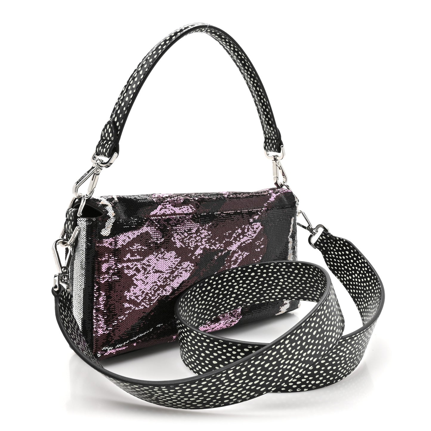 Night Butterfly Sequin Baguette Black Multicolor