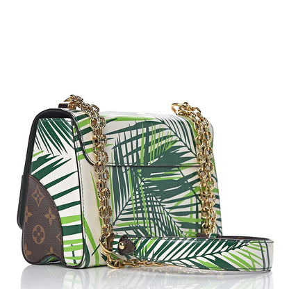 Louis Vuitton Monogram Palm Twist Shoulder Bag MM Vert White 3 of 10