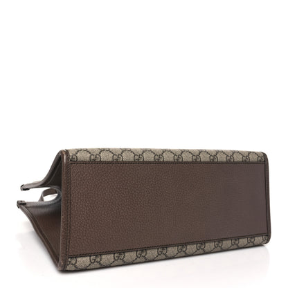 Gucci X DISNEY GG Supreme Monogram Donald Duck Retro Interlocking G Tote Bag Beige Multicolor New Acero 4 of 11