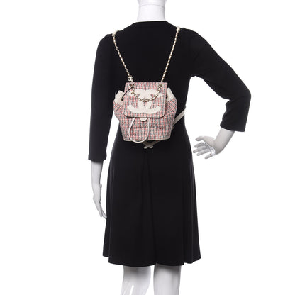 Chanel Tweed CC Mania Backpack Black Red White 2 of 10