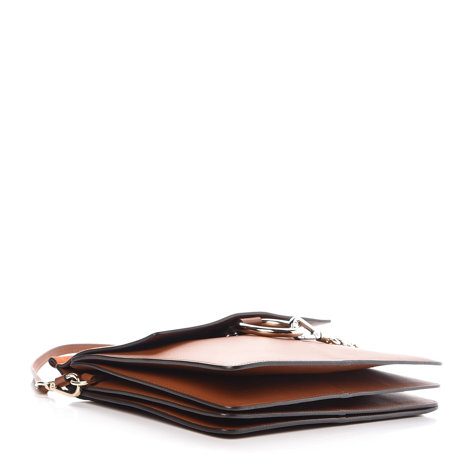 Chloe Suede Calfskin Medium Faye Shoulder Bag Tobacco 4 of 9