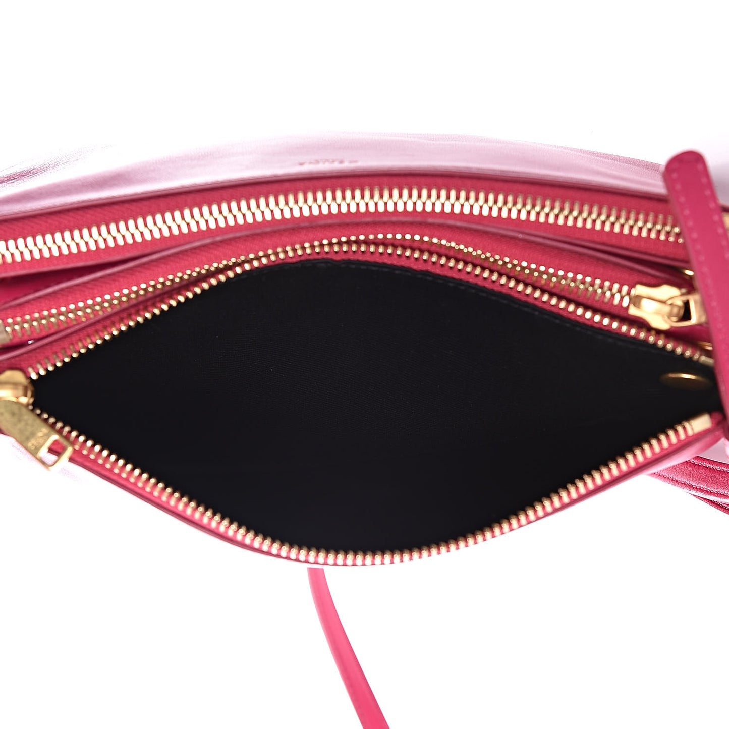Lambskin Small Trio Crossbody Bag Pink