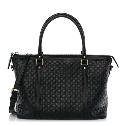 Gucci Soft Microguccissima Small Zippered Satchel Black 1 of 12