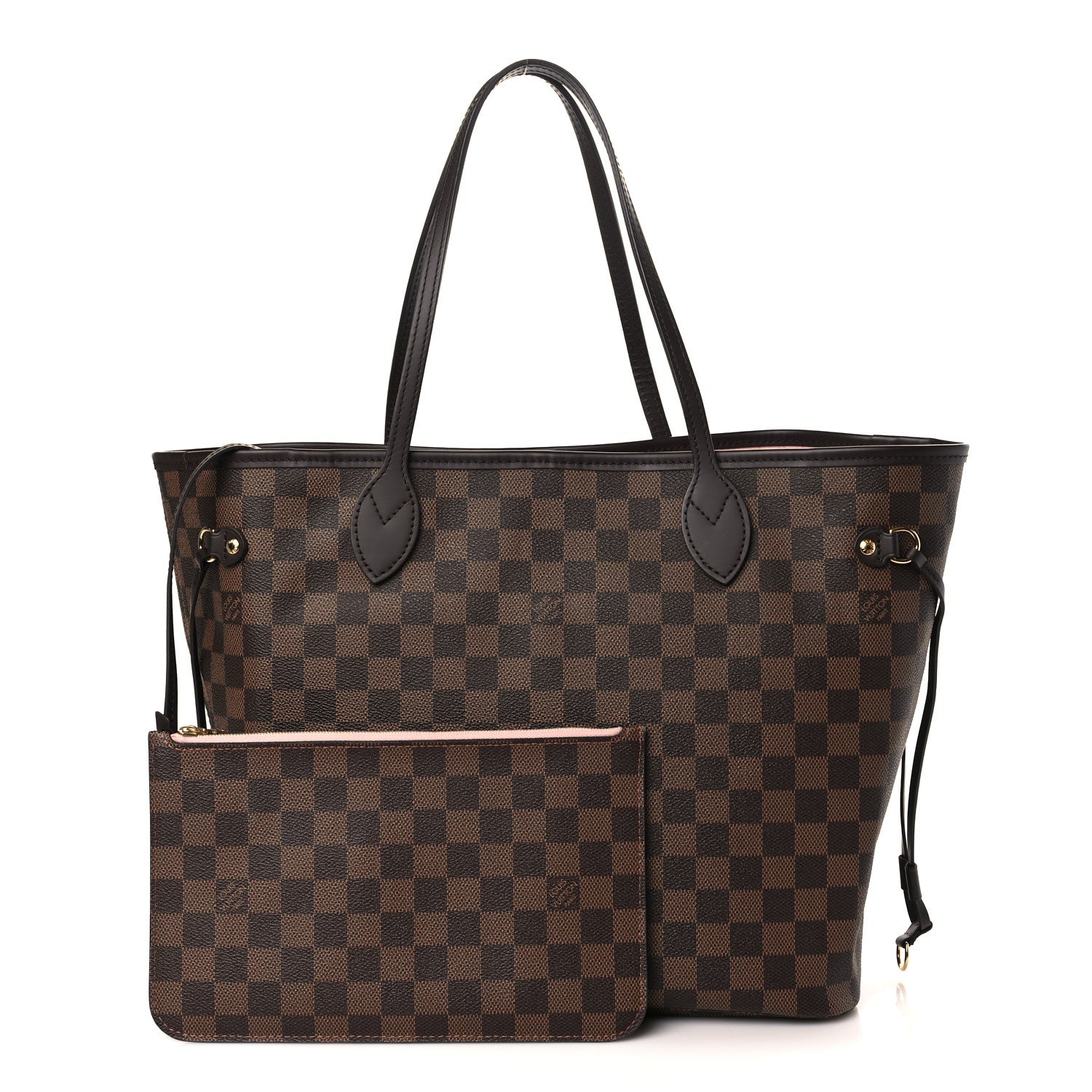 Louis Vuitton Damier Ebene Neo Neverfull MM Rose Ballerine 1 of 10