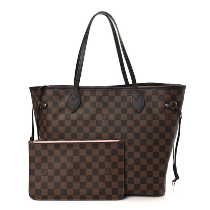 Louis Vuitton Damier Ebene Neo Neverfull MM Rose Ballerine 1 of 10