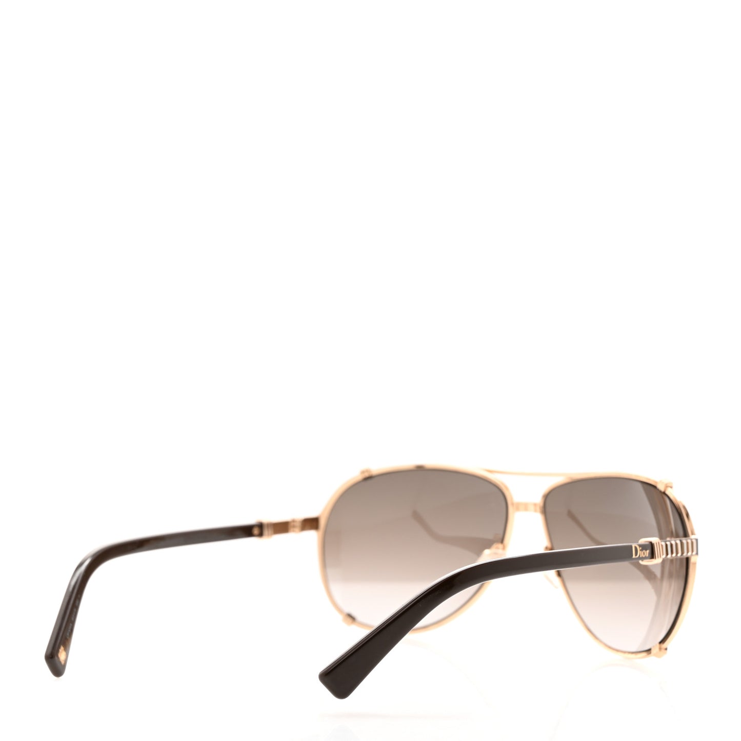 Metal Chicago 2 Aviator Sunglasses Black Gold