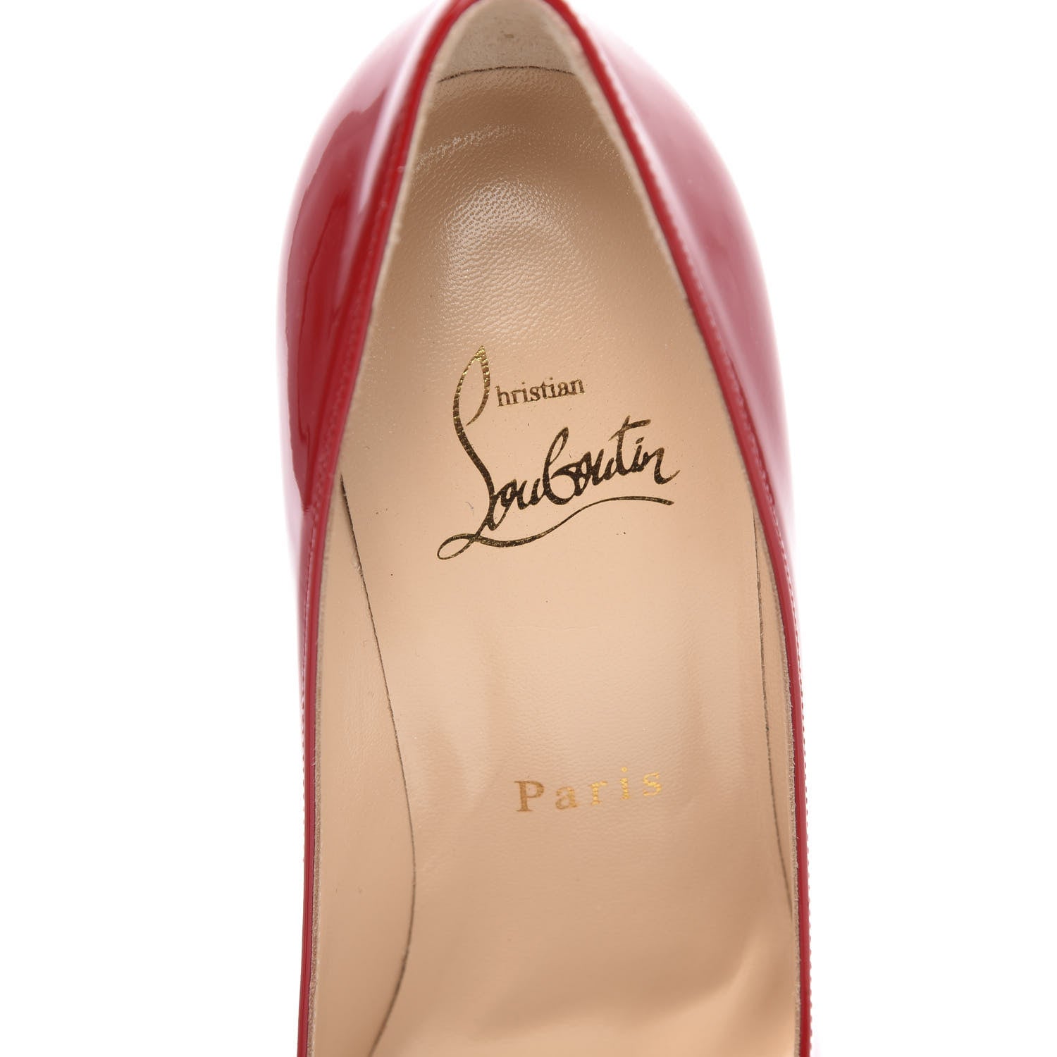 Christian Louboutin Patent Decollete 554 100 Pumps 36.5 Loubi Red 7 of 8