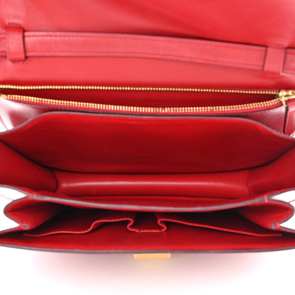 Celine Box Calfskin Medium Classic Box Flap Bag Red 5 of 15