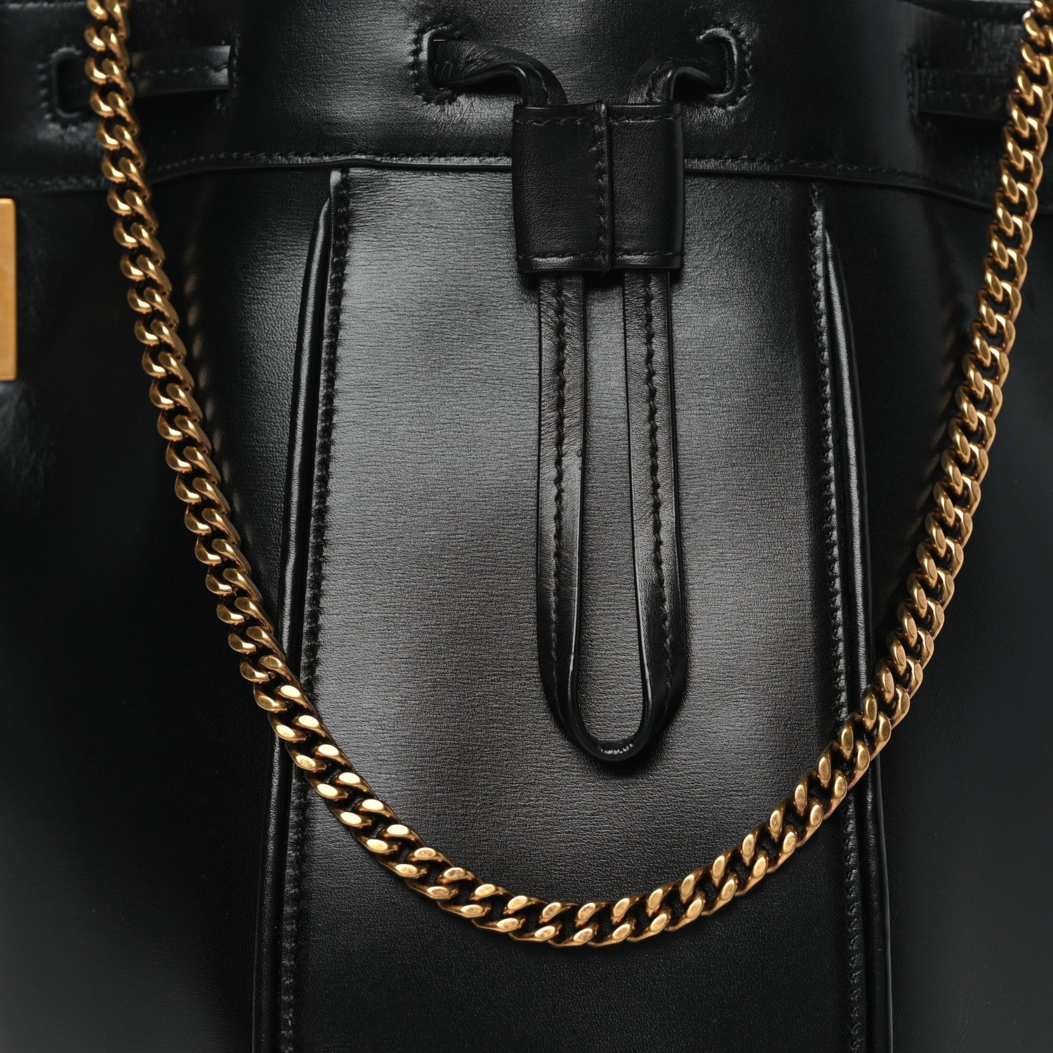 Saint Laurent Smooth Calfskin Small Talitha Bucket Bag Black 8 of 10