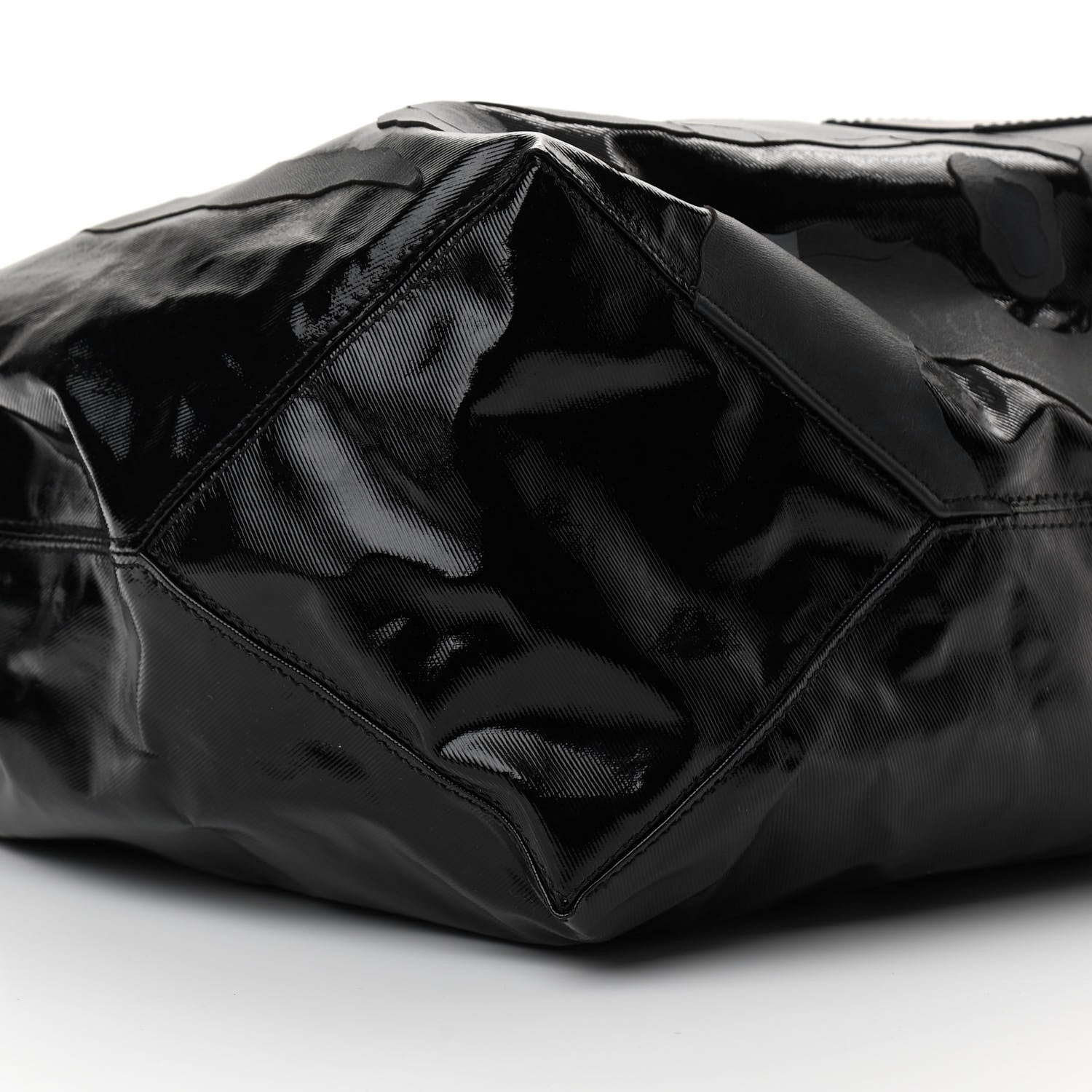 Valentino Garavani Coated Canvas Camo Embossed Dragon Vertical Tote Black 8 of 9