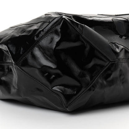 Valentino Garavani Coated Canvas Camo Embossed Dragon Vertical Tote Black 8 of 9