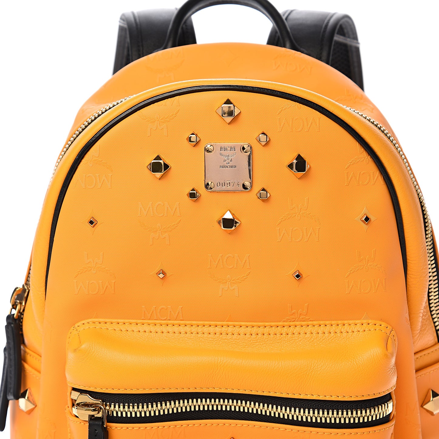 Odeon Studded Small Backpack Orange