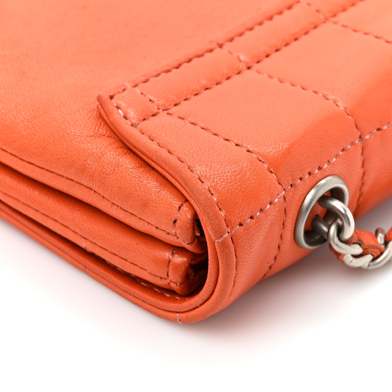 Chanel Lambskin Chocolate Bar Mademoiselle Flap Orange 18 of 21