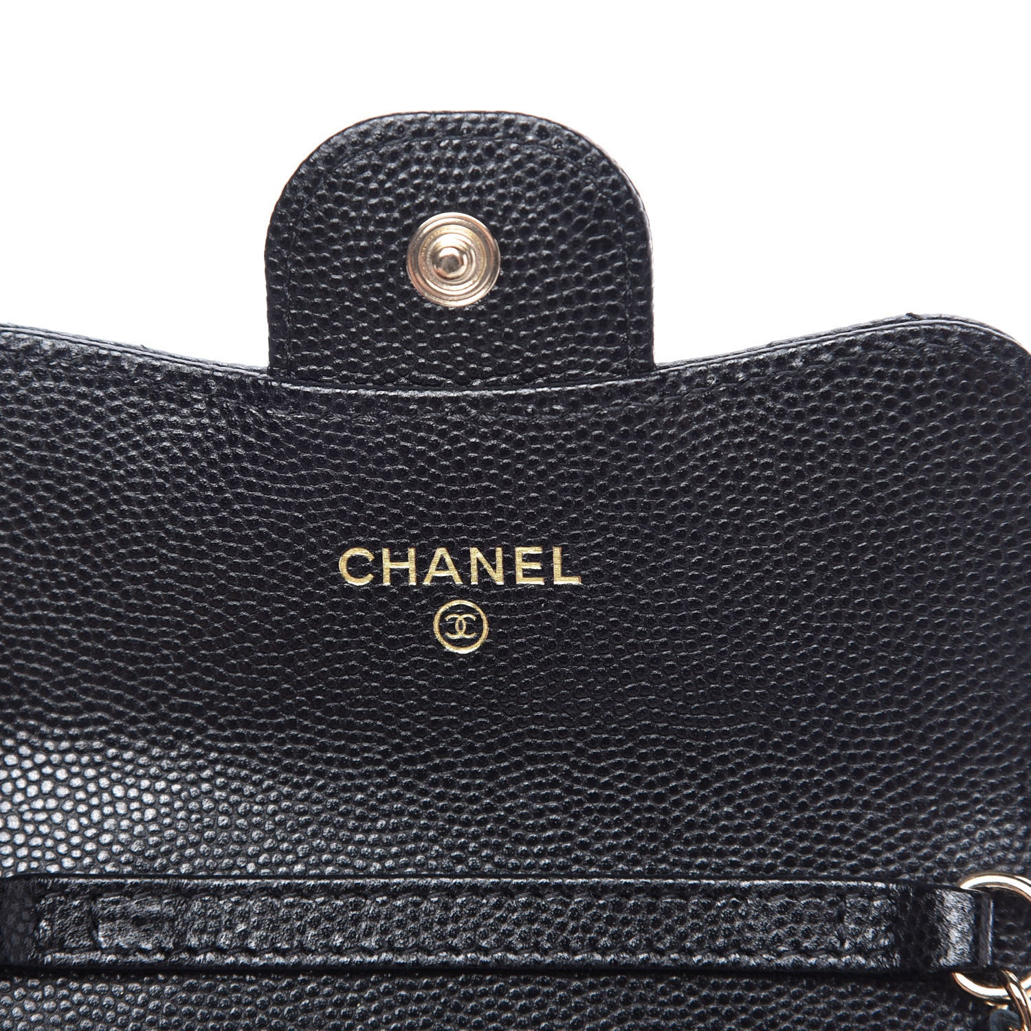 Chanel Caviar Quilted Flap Card Holder On Chain Black 8 of 11