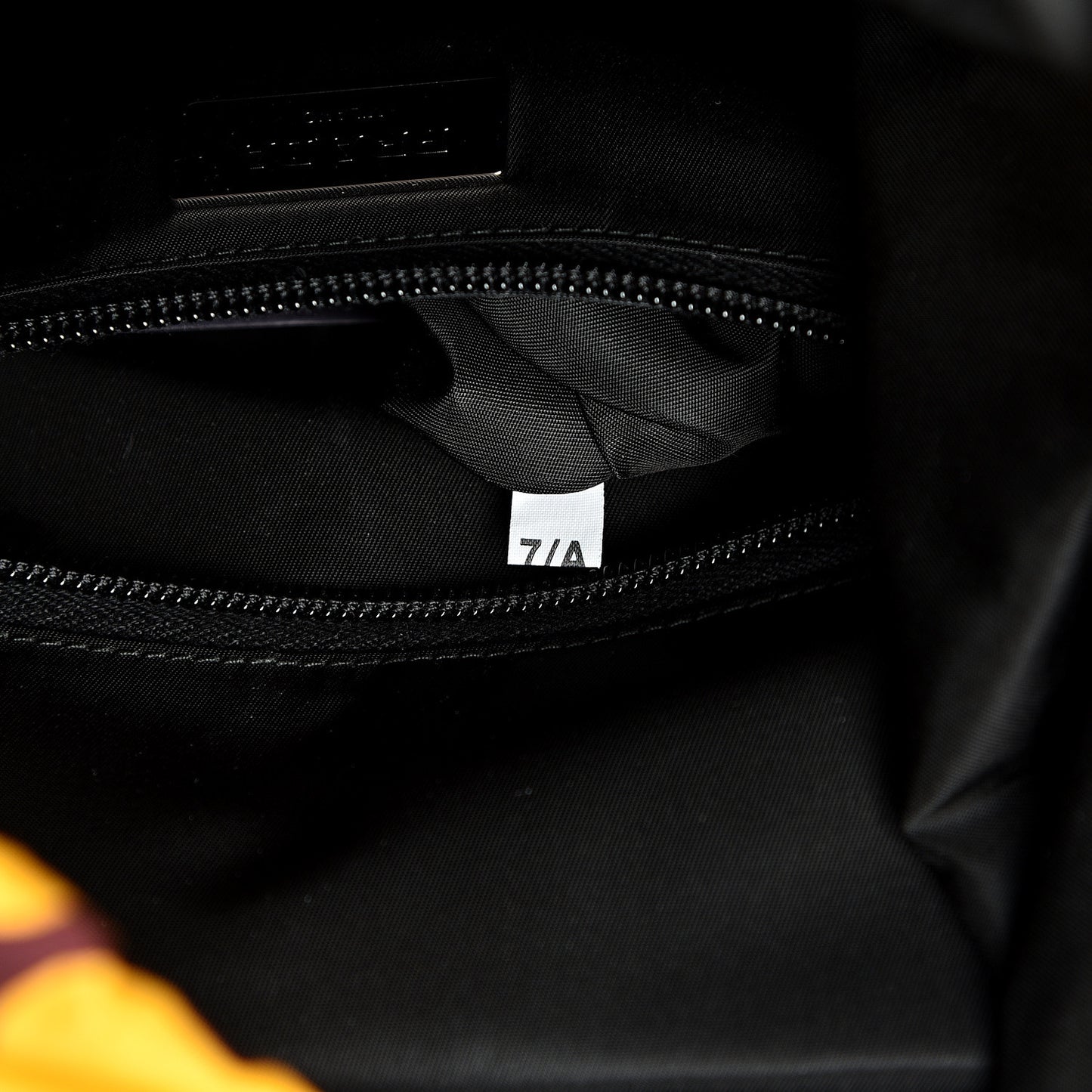 Nylon Hibiscus Print Double Buckle Backpack Zafferano