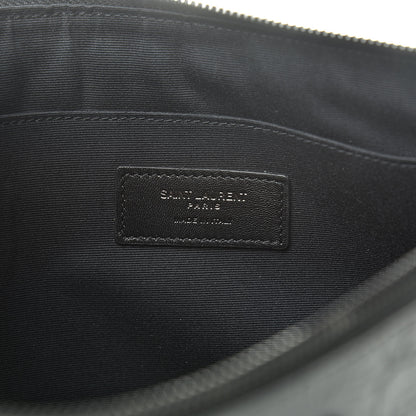 Saint Laurent Calfskin Crocodile Embossed Monogram iPad Case Black 6 of 7