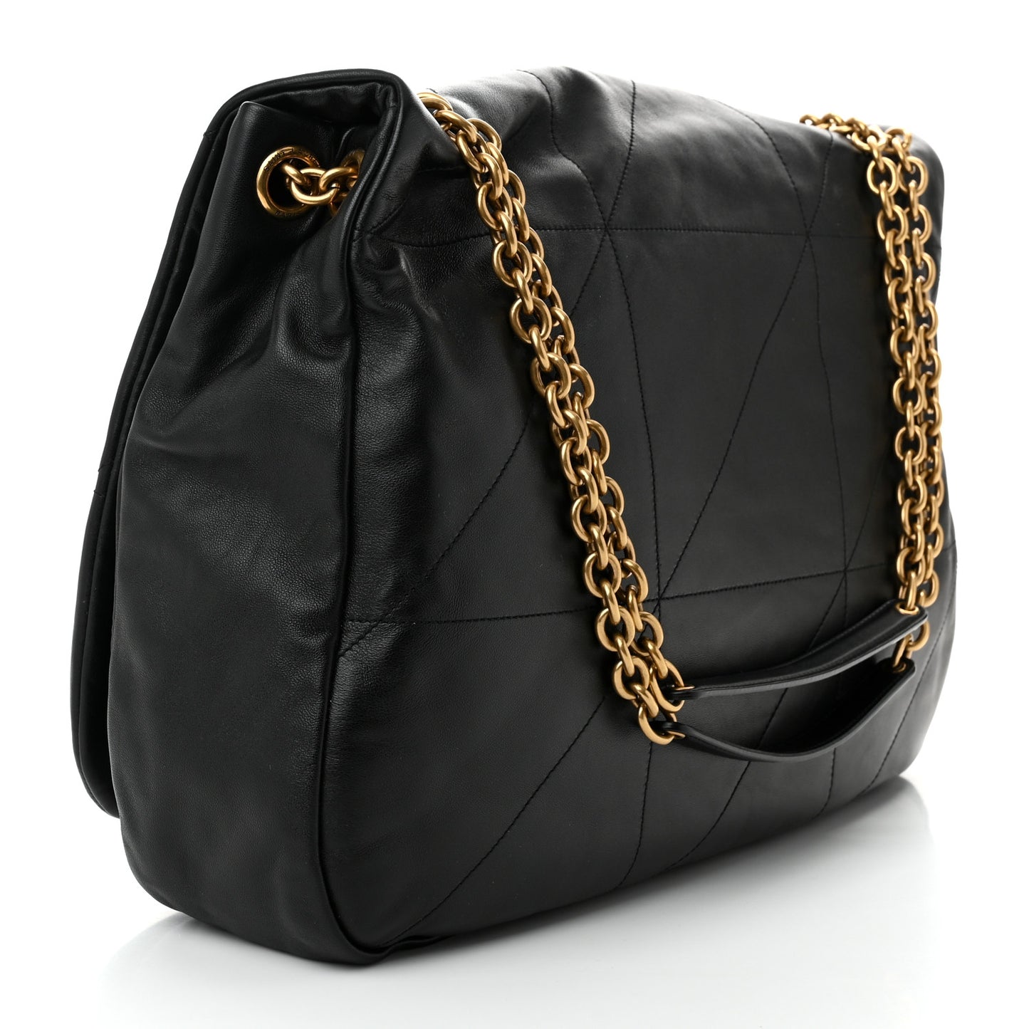 Lambskin Matelasse Monogram Large Jamie 4.3 Black