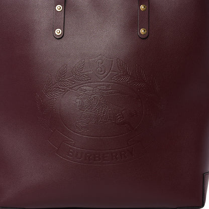Burberry Calfskin Crest Embossed Large Tote Burgundy 13 of 13