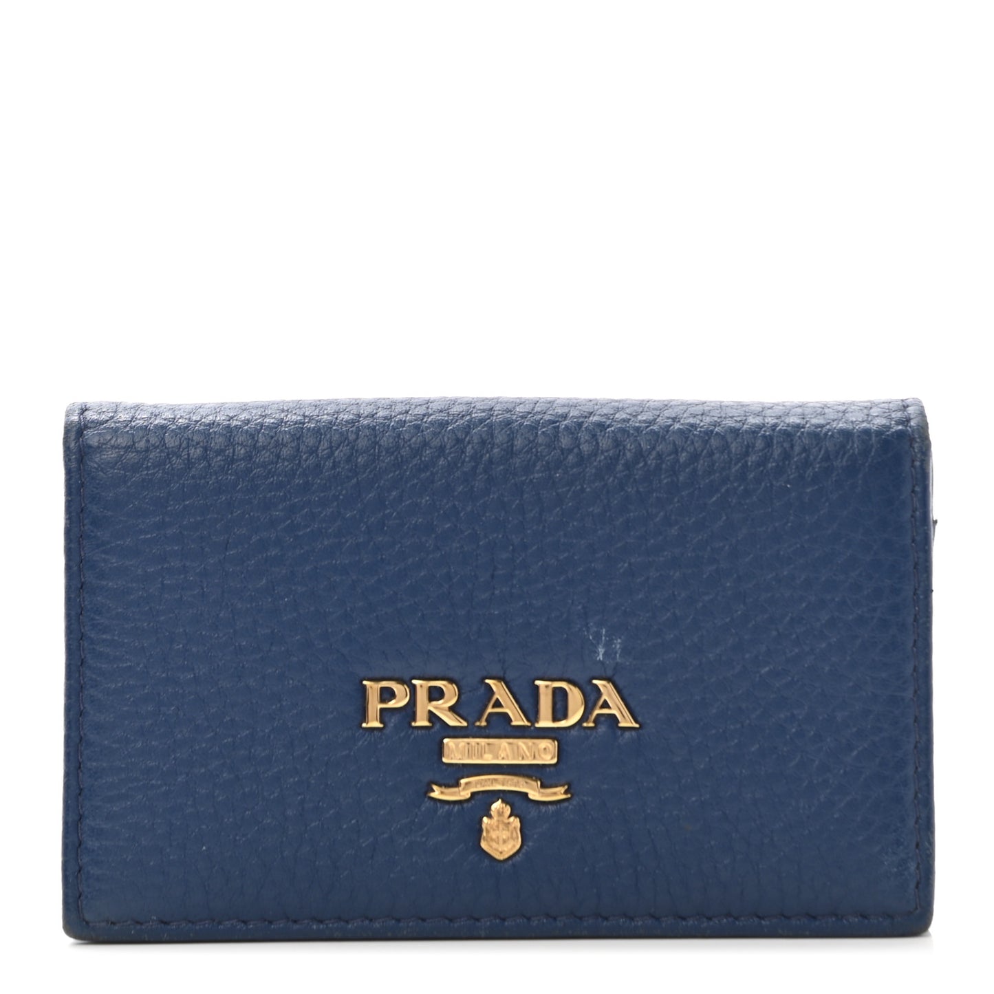 Vitello Grain Move Card Holder Bluette