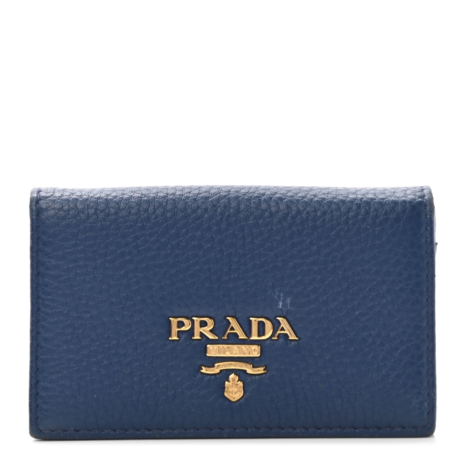 Prada Vitello Grain Move Card Holder Bluette 1 of 8