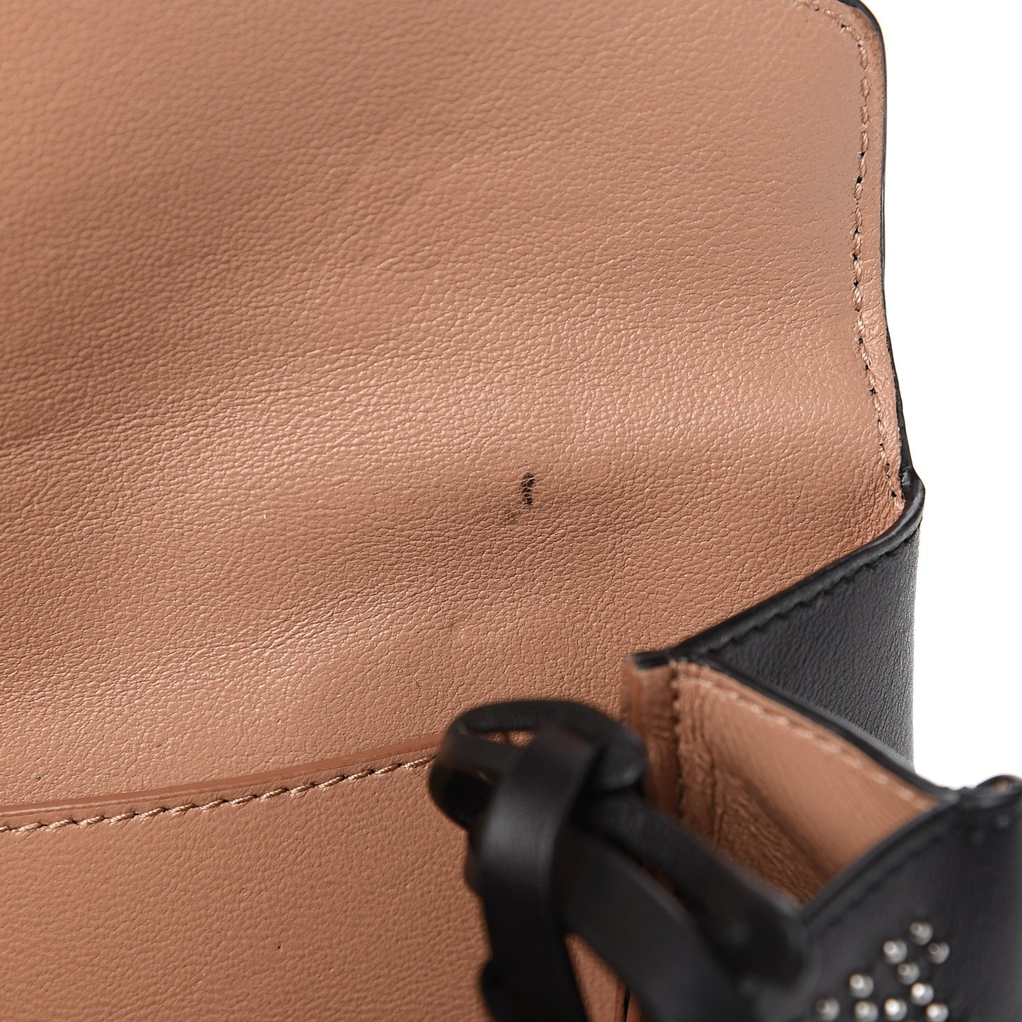 Calfskin Studded Envelope Clutch Black