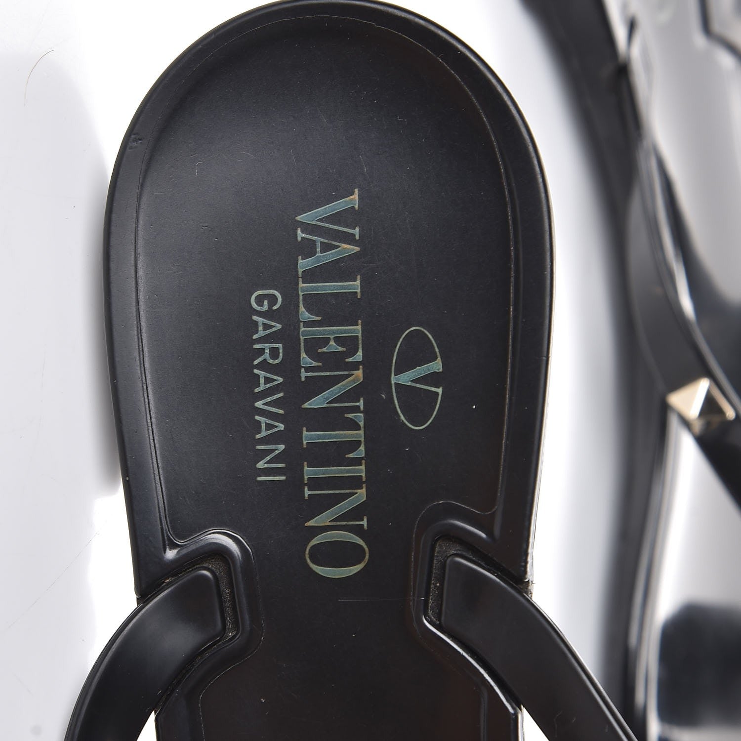 Valentino Garavani PVC Jelly Rockstud Bow Thong Sandals 41 Black 9 of 9