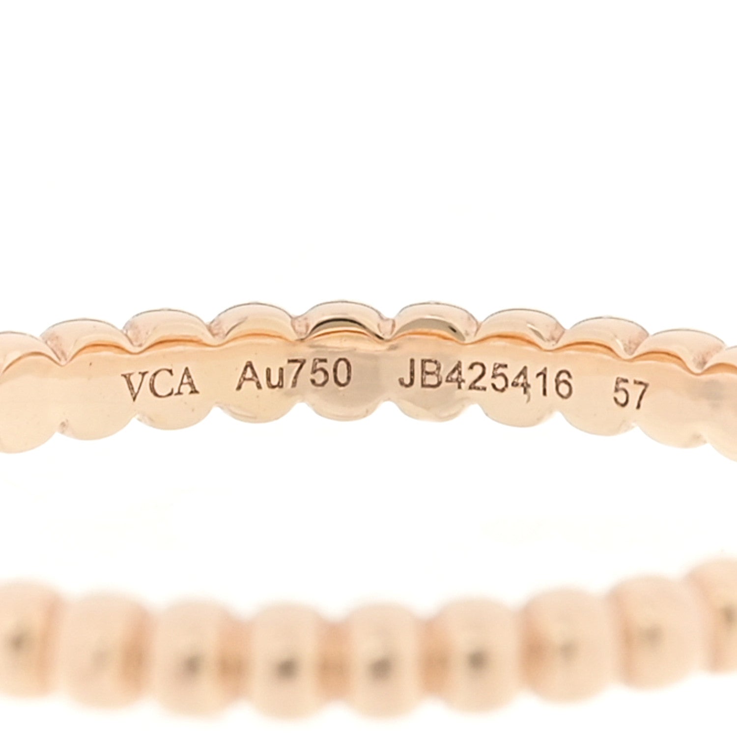 Van Cleef & Arpels 18K Rose Gold Small Perlee Ring 57 8 1808484