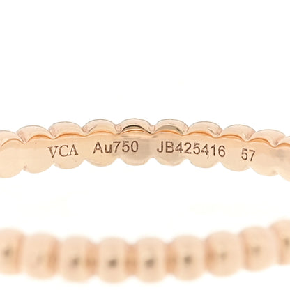 Van Cleef & Arpels 18K Rose Gold Small Perlee Ring 57 8 4 of 4