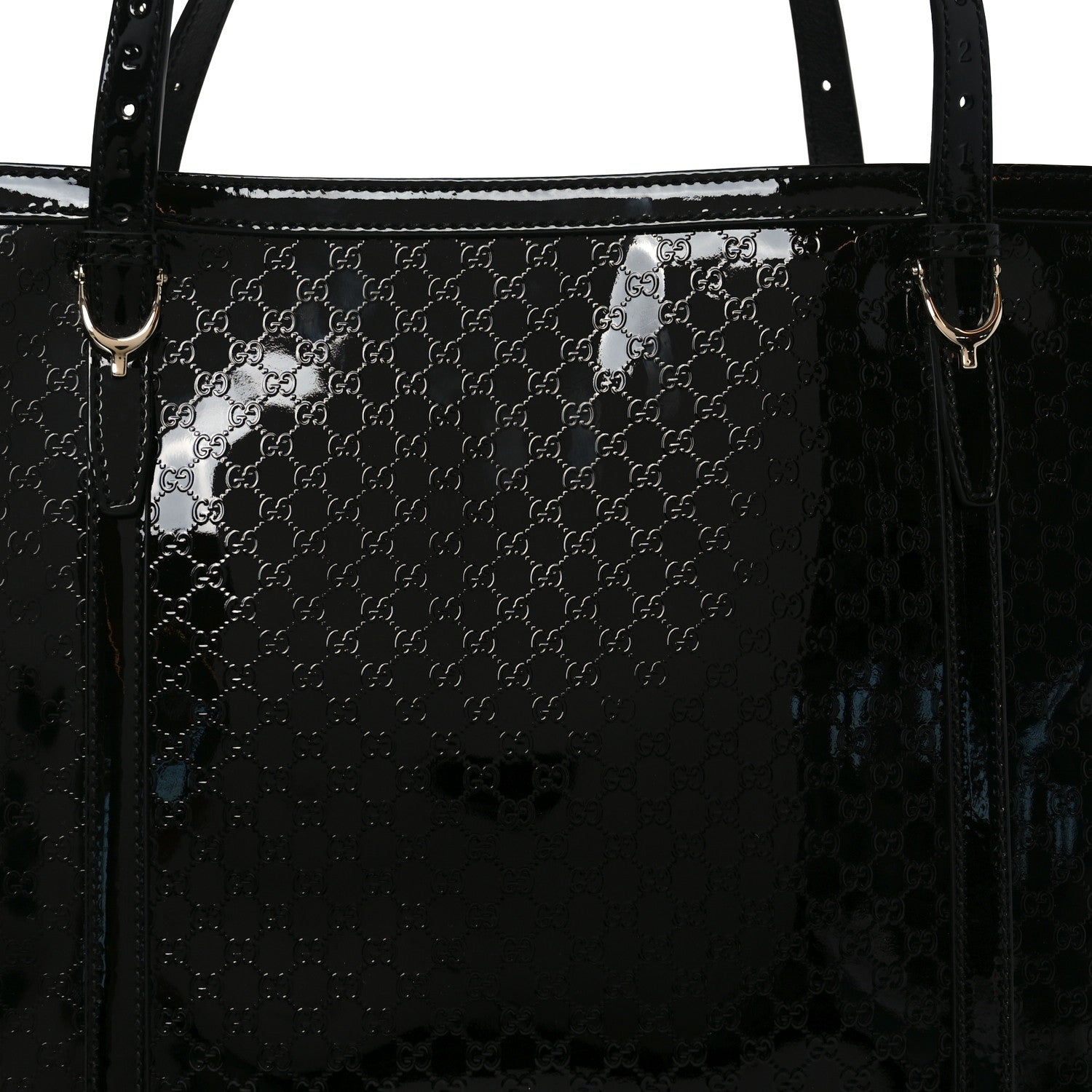 Gucci Patent Microguccissima Medium Nice Tote Black 8 of 10