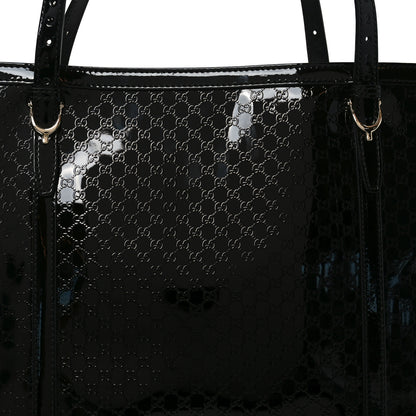 Gucci Patent Microguccissima Medium Nice Tote Black 8 of 10