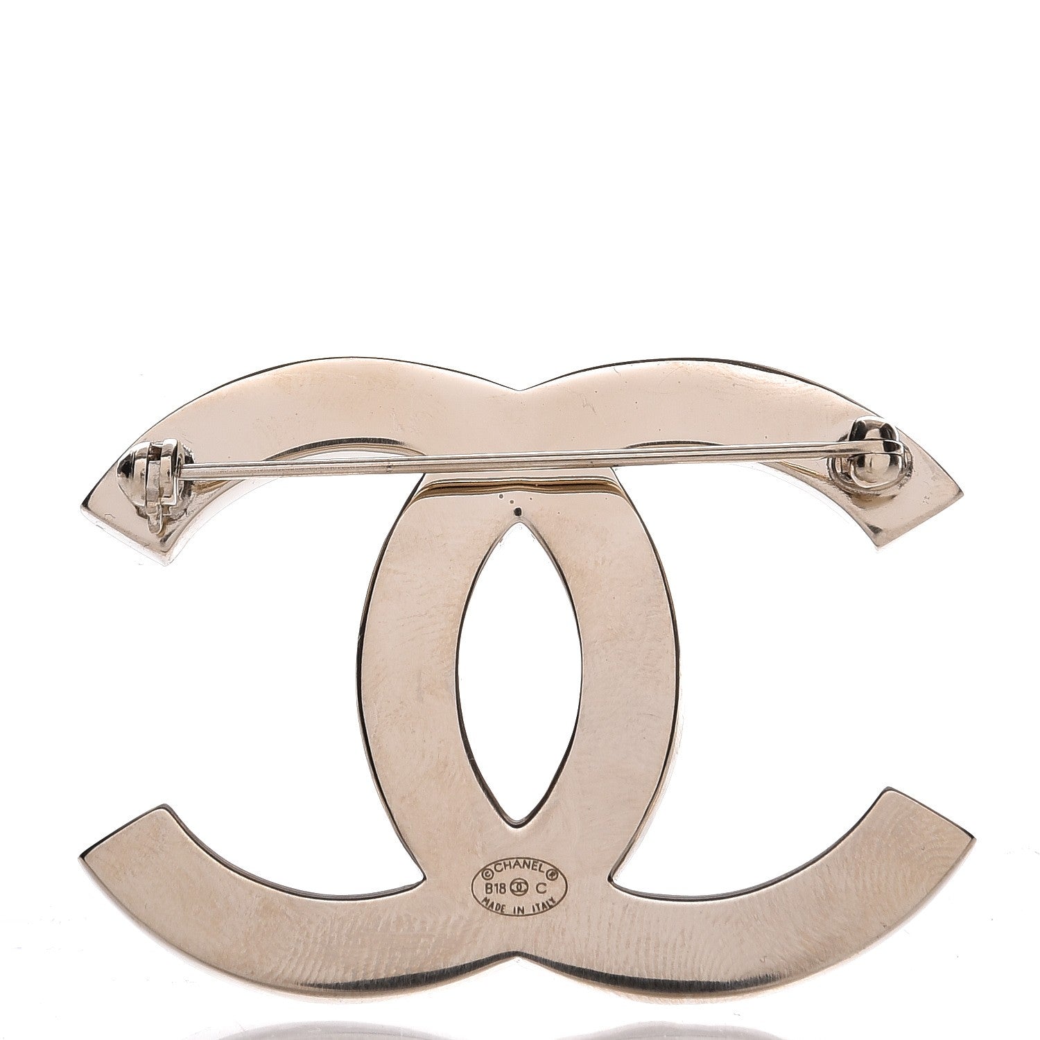 Chanel Baguette Crystal Quilted CC Brooch Gold 3 of 5