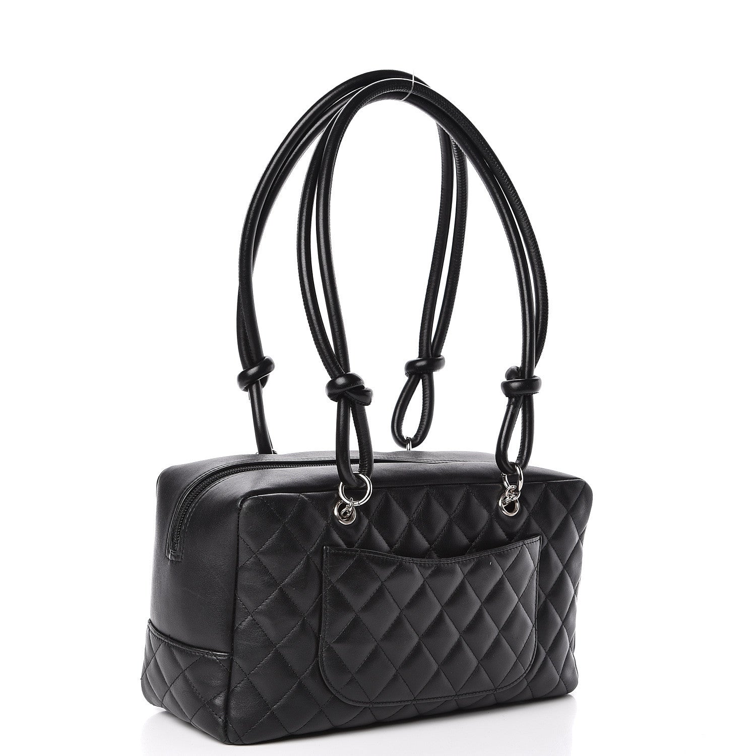 Chanel Calfskin Quilted Large Cambon Bowler Black 3 of 13